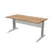 Bureau Buenos Aires - Plateau noyer et pieds alu - 160x80 cm - FIDUCIAL OFFICE SOLUTIONS 