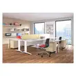 Bureau BUENOS AIRES - blanc et pieds blancs 180x80 cm 