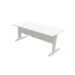 Bureau BUENOS AIRES - Plateau blanc et pieds aluminium - 180x80 cm 