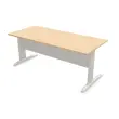 Bureau Buenos Aires - 180 x 80 cm - Plateau hêtre pieds alu - FIDUCIAL OFFICE SOLUTIONS