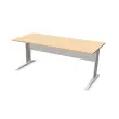 Bureau Buenos Aires - 180 x 80 cm - Plateau hêtre pieds alu - FIDUCIAL OFFICE SOLUTIONS