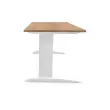 Bureau Buenos Aires - 180 x 80 cm - Plateau noyer et pieds blancs - FIDUCIAL OFFICE SOLUTIONS 