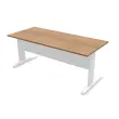 Bureau Buenos Aires - 180 x 80 cm - Plateau noyer et pieds blancs - FIDUCIAL OFFICE SOLUTIONS 