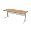 Bureau Buenos Aires - 180 x 80 cm - Plateau noyer et pieds blancs - FIDUCIAL OFFICE SOLUTIONS 