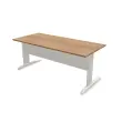 Bureau Buenos Aires - Plateau noyer et pieds aluminium - 180x80 cm 