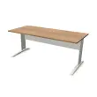 Bureau Buenos Aires - Plateau noyer et pieds aluminium - 180x80 cm 