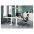 Bureau BUENOS AIRES compact retour à gauche hêtre/blanc, L160