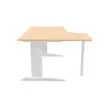 Bureau BUENOS AIRES compact retour à gauche hêtre/blanc, L160