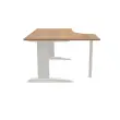 Bureau BUENOS AIRES compact retour &agrave; gauche noyer/alu, L160 