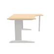 Bureau Buenos Aires - 160 cm - Retour &agrave; droite - H&ecirc;tre/alu 