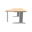 Bureau Buenos Aires - 160 cm - Retour &agrave; droite - H&ecirc;tre/alu 