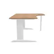 Bureau BUENOS AIRES compact retour à droite noyer/blanc, L160