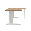 Bureau BUENOS AIRES compact retour &agrave; droite noyer/alu, L160 