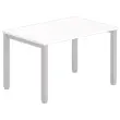 Bureau BRUXELLES 120 x 80 blanc - pieds aluminium