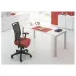Bureau BRUXELLES 120 x 80 blanc - pieds aluminium