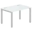 Bureau BRUXELLES 120 x 80 gris - pieds aluminium 