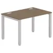 Bureau BRUXELLES 120 x 80 noyer - pieds aluminium