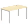 Bureau BRUXELLES 140 x 80 hêtre - pieds aluminium