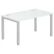 Bureau BRUXELLES 140 x 80 gris - piedsaluminium 
