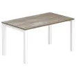 Bureau BRUXELLES 140 x 80 noyer - pieds blancs 