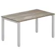 Bureau BRUXELLES 140 x 80 noyer - pieds aluminium 