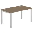 Bureau BRUXELLES 140 x 80 noyer - pieds aluminium 