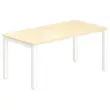Bureau BRUXELLES 160 x 80 hêtre - pieds blancs
