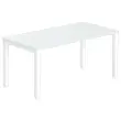 Bureau BRUXELLES 160 x 80 gris - piedsblancs 