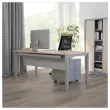 Bureau BRUXELLES 160 x 80 gris - piedsblancs 