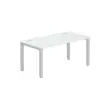Bureau BRUXELLES 160 x 80 gris - pieds aluminium
