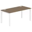 Bureau BRUXELLES 160 x 80 noyer - pieds blancs