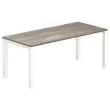 Bureau BRUXELLES 180 x 80 noyer - pieds blancs 