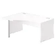 Bureau blanc BUDAPEST compact retour gauche L160 
