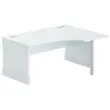 Bureau BUDAPEST compact retour à droite gris L160