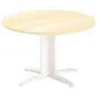 Table réunion ronde diam. 116cm hêtre/blanc