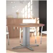 Table réunion ronde diam. 116cm noyer/blanc