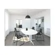 Table r&eacute;union ovale 200x120 blanc/blanc 