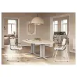 Table r&eacute;union ovale 200x120 blanc/blanc 