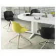 Table r&eacute;union ovale 200x120 blanc/blanc 