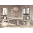 Table réunion ovale 200x120 hêtre/blanc