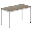 Table polyvalente rectangulaire 120 x 60 noyer / aluminium 