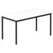 Table polyvalente rectangulaire 140 x 70 blanc / noir