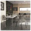 Table polyvalente rectangulaire 140 x 70 blanc / aluminium 