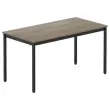 Table polyvalente rectangulaire 140 x 70 noyer / noir