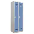Vestiaire industrie propre 2 colonnes H.180 x L.60 cm Gris / bleu