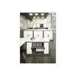 Armoire basse à rideaux métalliques - 100 x 100 cm - Alu / blanc