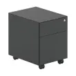 Caisson mobile m&eacute;tallique - 2 tiroirs - Anthracite 