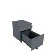 Caisson mobile m&eacute;tallique - 2 tiroirs - Anthracite 