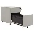 Caisson mobile en métal 2 tiroirs aluminium monté