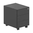 Caisson mobile métallique - 3 tiroirs - Anthracite - Monté